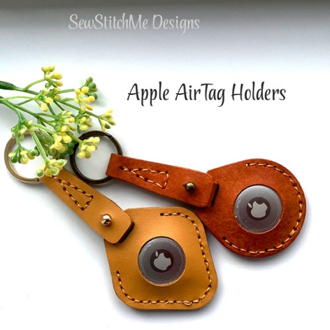 Apple Air Tag Holders SVG Leather Pattern